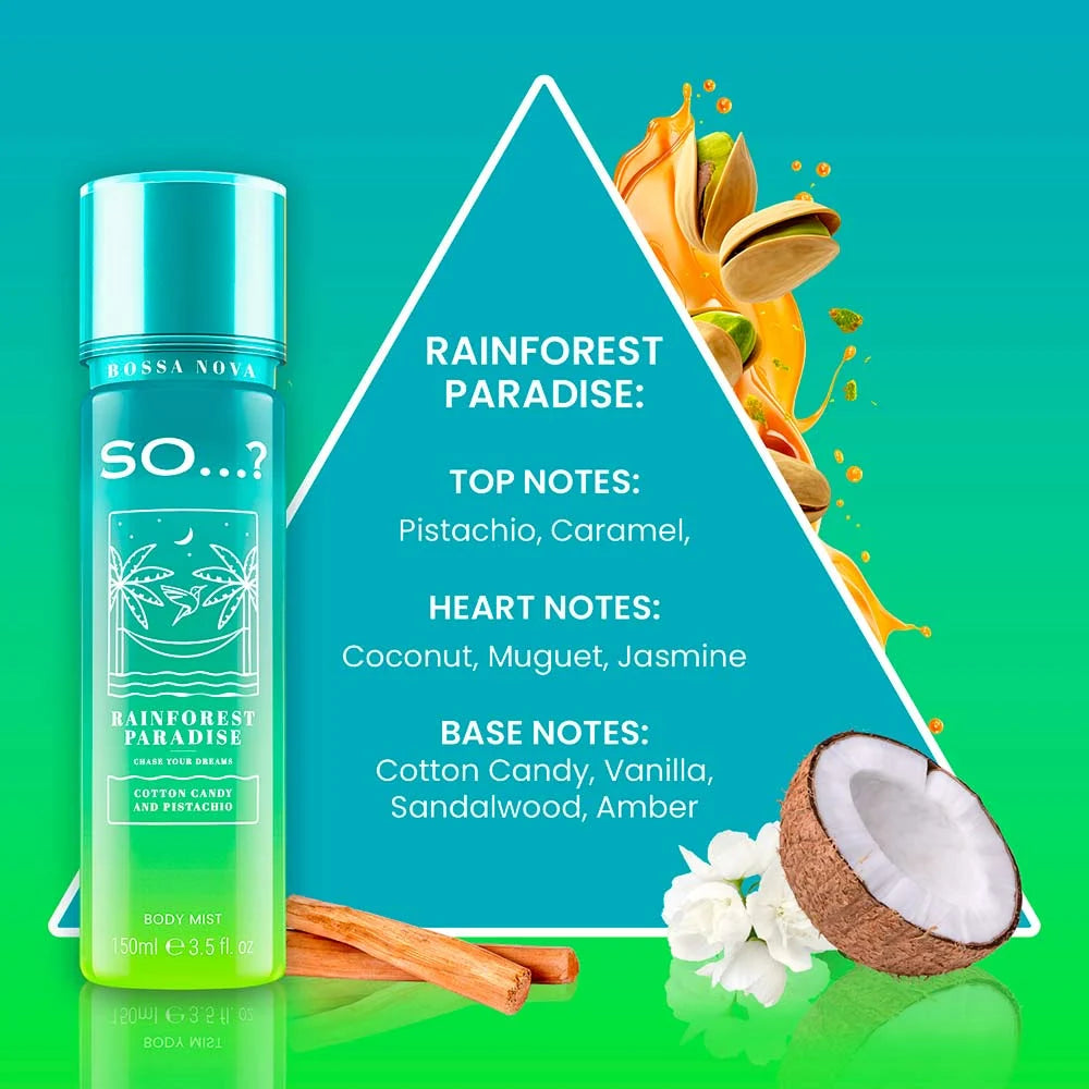 Brume Bossa Nova Rainforest Paradise - Pistache, Coco, Barbe à Papa - 150ml