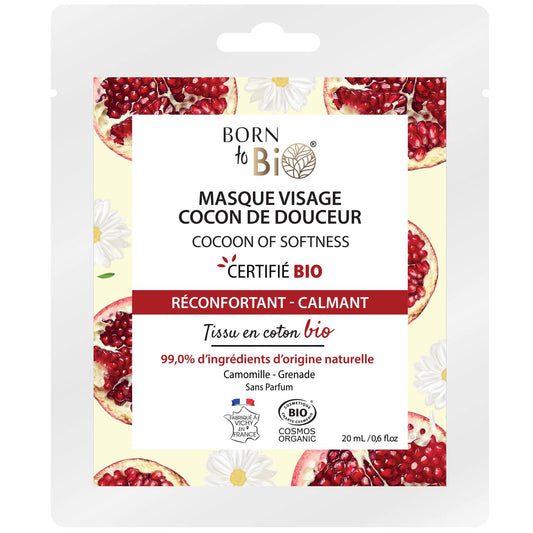 Masque visage Cocon de Douceur en coton - Certifié Bio