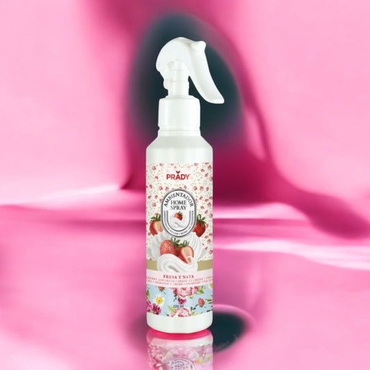 SPRAY D'AMBIANCE MAISON TISSU ET VOITURE PRADY FRAISE CHANTILLY 220ML