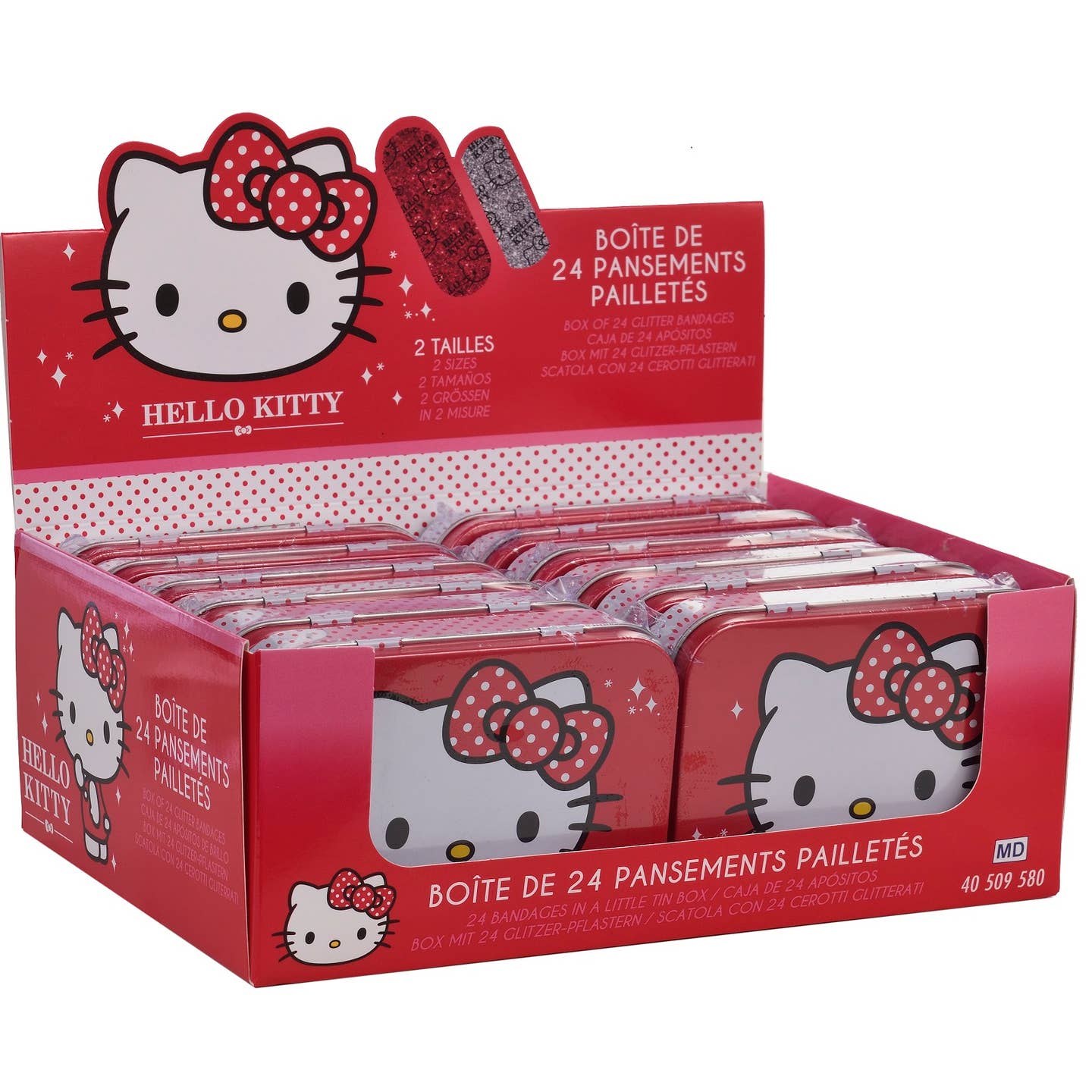 Hello Kitty - Boîte en Métal de Pansements (24 pansements)