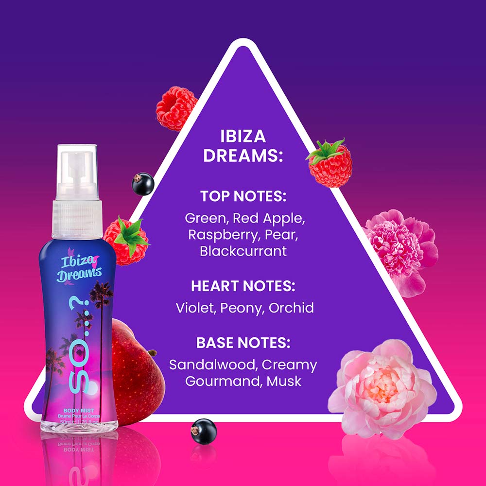 Mini Brume Ibiza Dreams - Pomme, Framboise, Violette - 50ml
