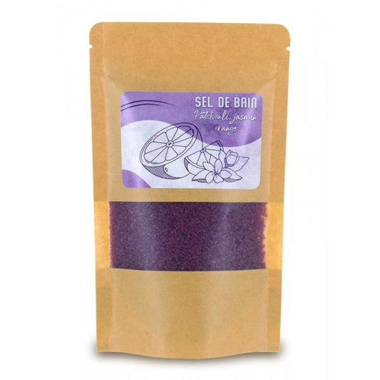 Sels de bain violet  250g - Patchouli, Orange et Jasmin